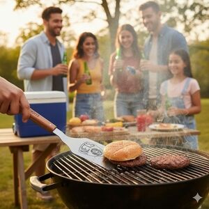 NBA Brooklyn Nets Sportula: 18'' Stainless Steel Laser-Cut Logo Spatula